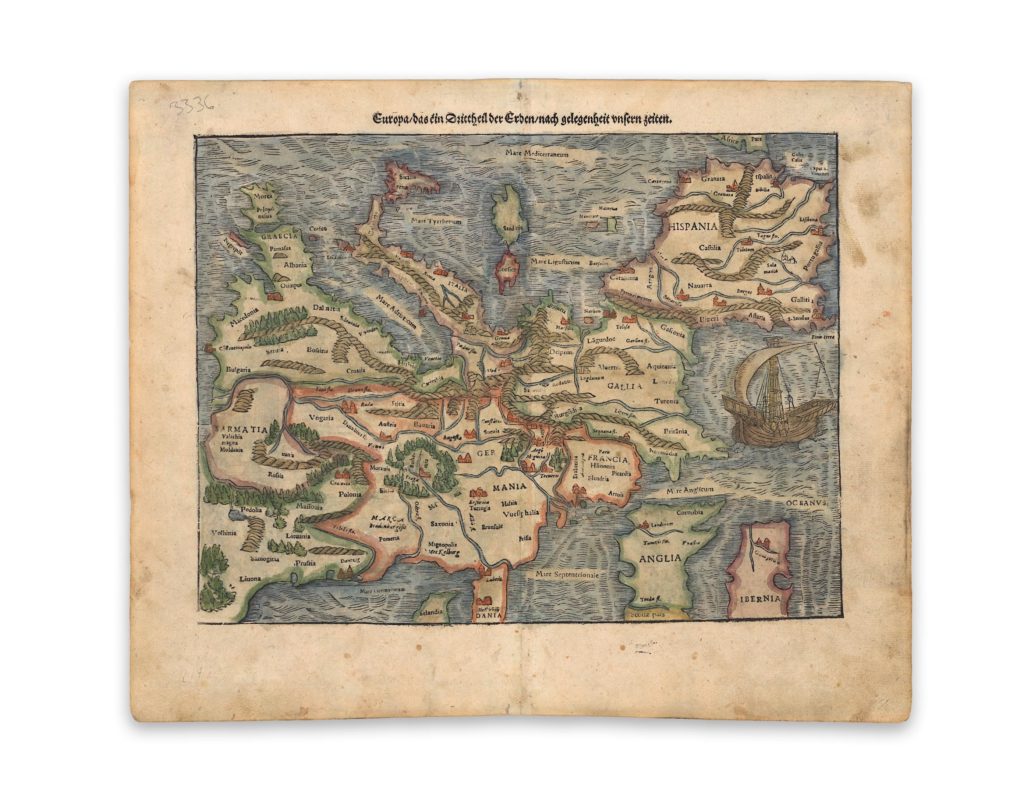 Antique map by Munster, Sebastian.
Europa/das ein Drietheil der Erden